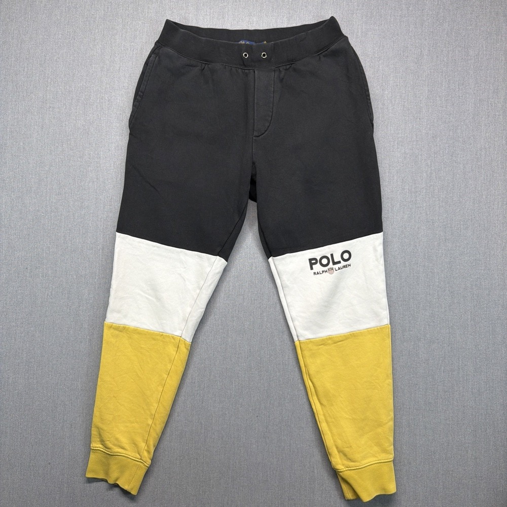 Polo Ralph Lauren Sweatpants Mens Small Joggers Spell Out MISSING DRAWSTRING